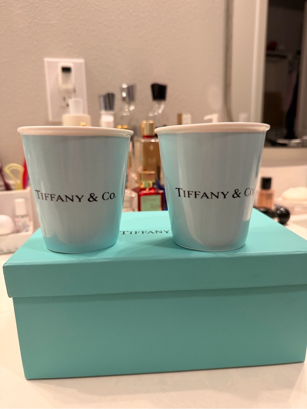 Tiffany & Co. White Fine Bone China Trinket Dish with Blue Box Accent - Picture 1 of 7